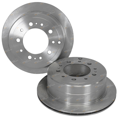 2 Rear Disc Brake Rotors for Toyota Landcruiser HDJ100 UZJ100 (1998–2007)