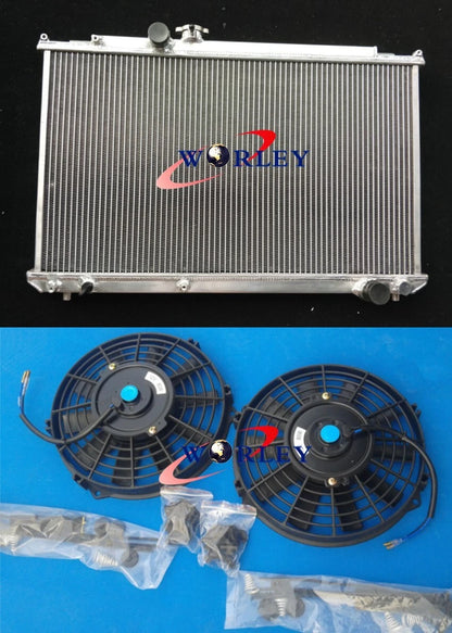 Aluminum Radiator with Fans for Toyota Mark 2 Chaser JZX100 (1996–2001)