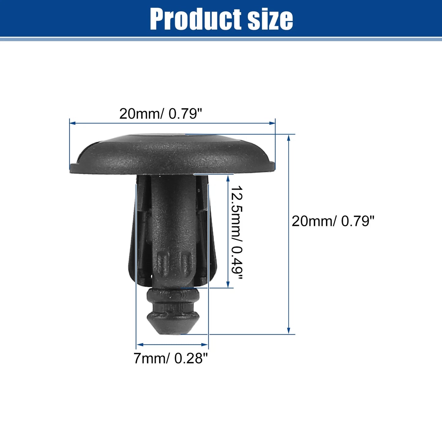 40 Pcs Radiator Cover Retainers Clips for Toyota 4Runner (No. 9046708217)