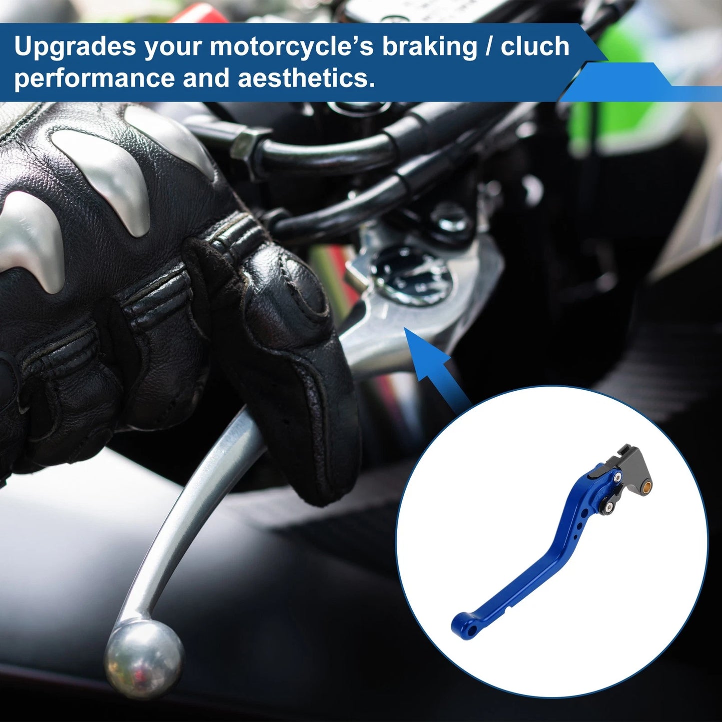 Adjustable Brake Clutch Levers 1 Pair for Suzuki GSXR1000 (2005–2006) Blue