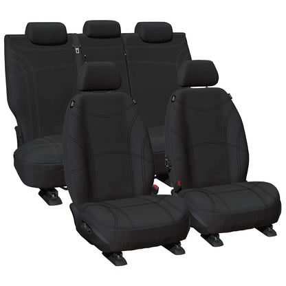 Front and Rear  Black Neoprene Seat Covers for Mazda BT50 UP UR (2011-2019)