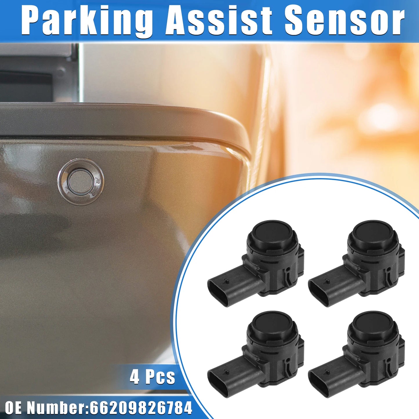 Set of 4 Rear Bumper Reverse Parking Assist Sensors NO. 66209826784 for BMW 330i (2017–2019)