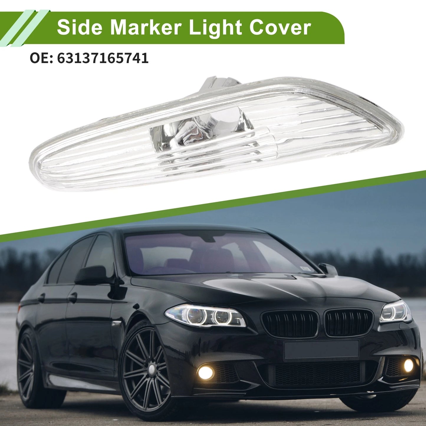 1 Pc Left Side Marker Light Cover for BMW 5 Series E60 (2004–2010) 63137165741