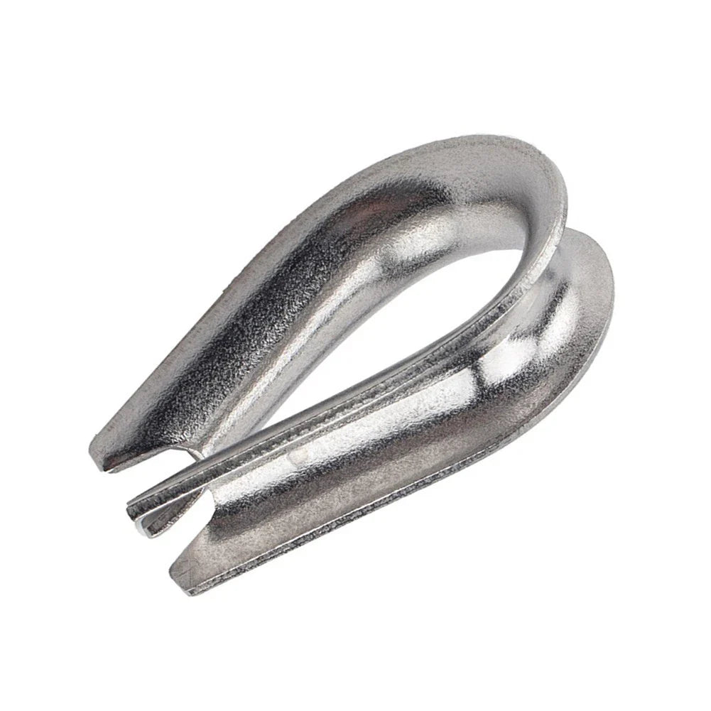 10 x 1/4 Wire Rope Cable Thimble for Marine Yacht 316 Stainless Heavy Duty