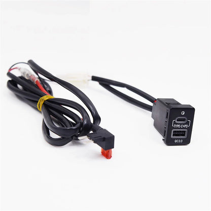 18W Type-C Charger & QC3.0 Fast Charging for Mitsubishi Eclipse Cross, L200, Triton