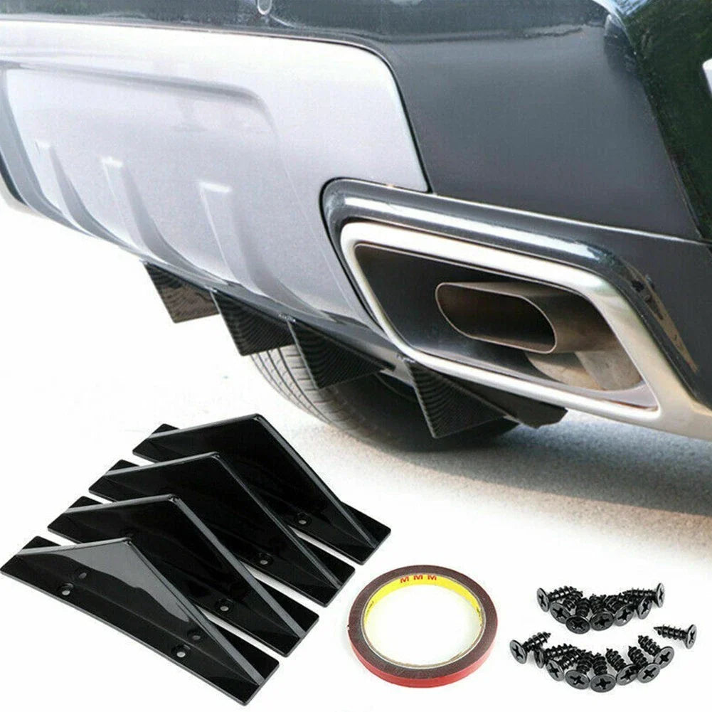 4 x Rear Bumper Diffuser Lip Splitter Fin Trim Cap for Chrysler 300 (2005–2023)