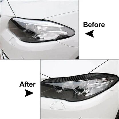 Carbon Fiber Headlight Eyelid Covers for BMW 5 Series (2011-2017)