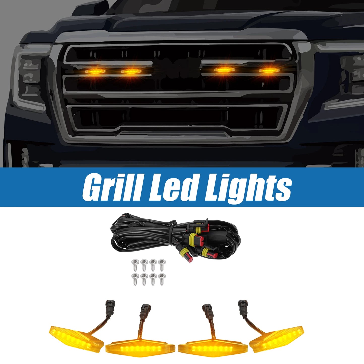 LED Front Grille Light Set for Toyota 4Runner TRD Pro (2014–2023)