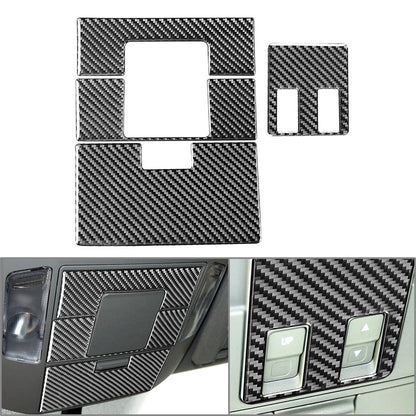 Set of 4 Carbon Fiber Black Reading Light Panel Cover Trim for Toyota Tundra (2014–2021)