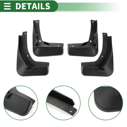 4Pcs Mud Flap Splash Guard Fender for Volkswagen GTI (2015-2017)