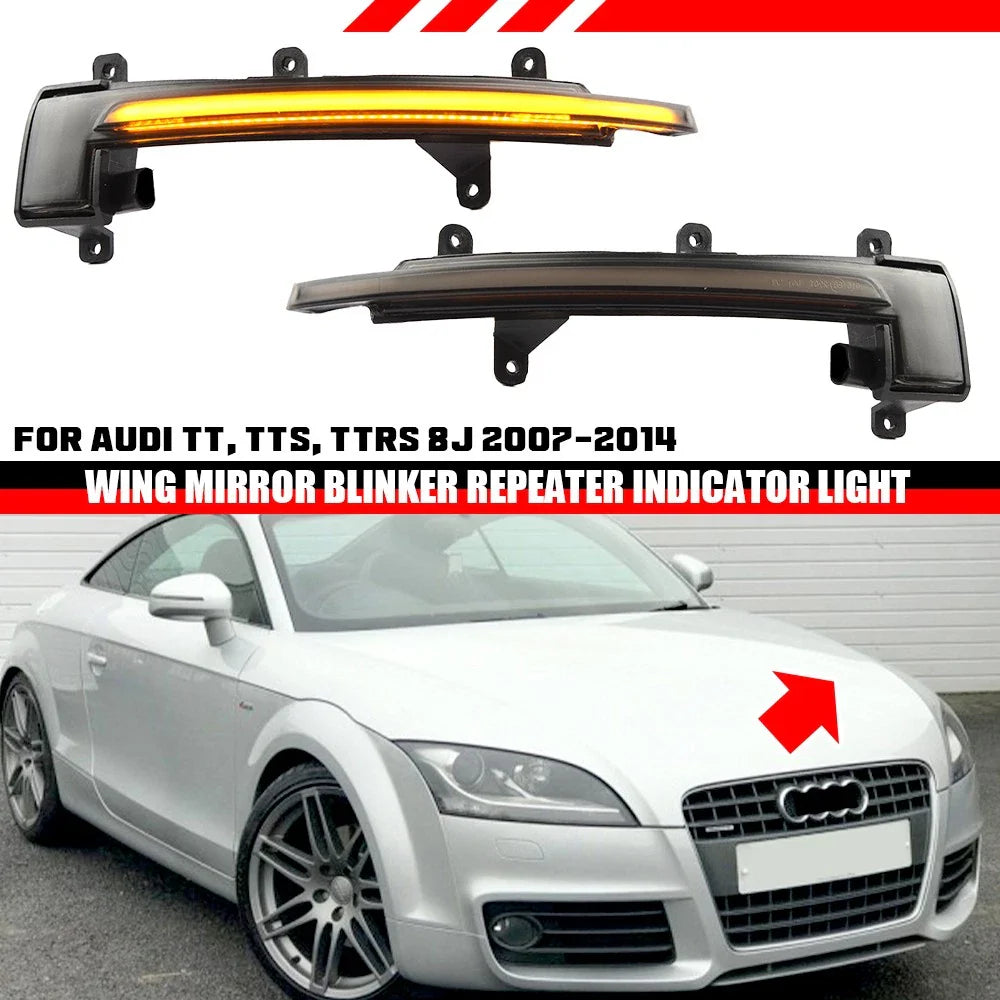 Dynamic LED Turn Signal Light Side Mirror for Audi TT (2007–2014)