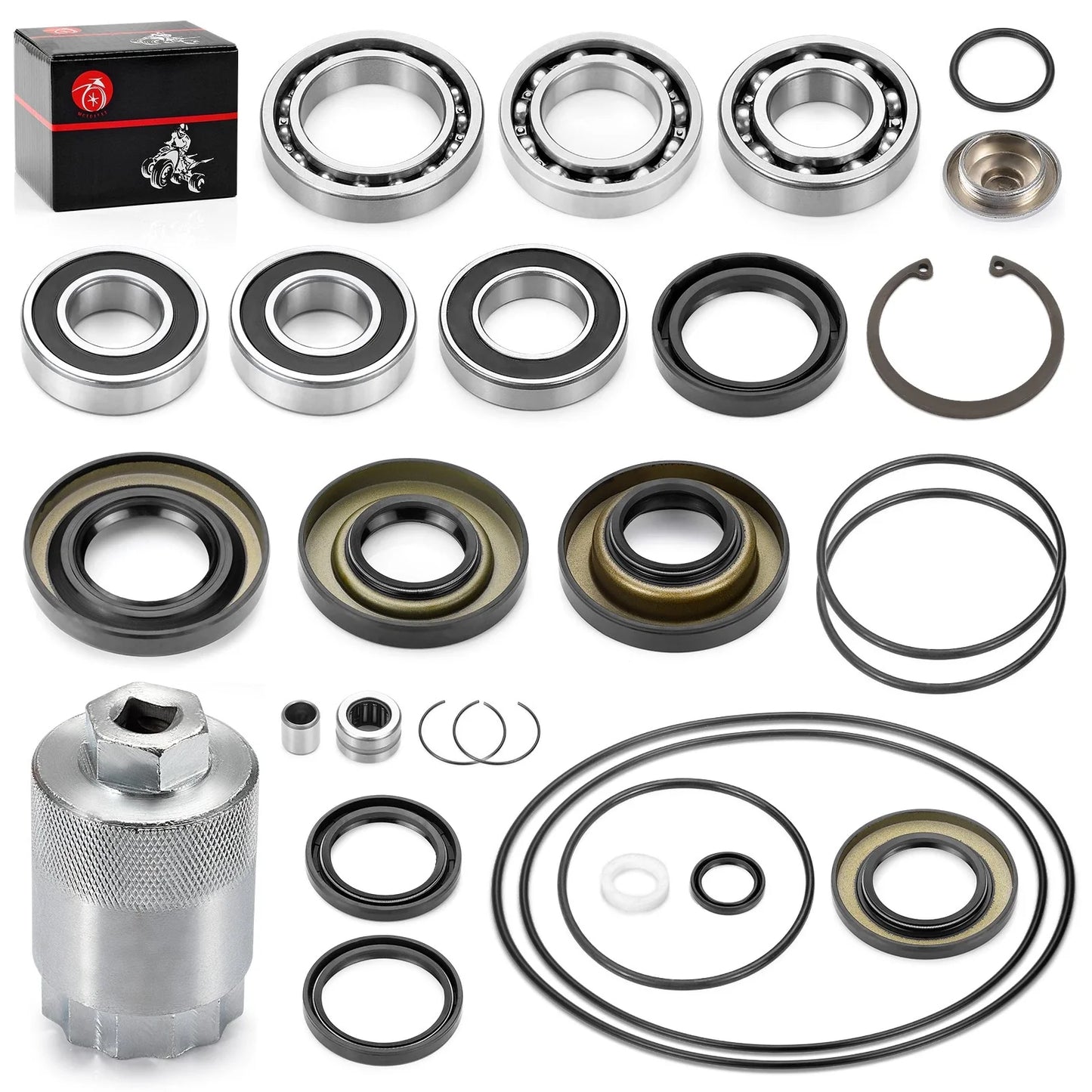 Rear Axle Bearing Seal Kit Nut Tool for Honda Rancher 350 (2000–2006)