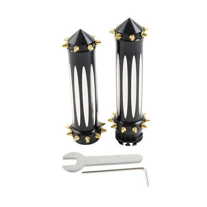 1'' Hand Grips for Harley Touring Dyna Softail - Black & White