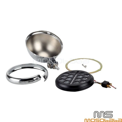 5.75'' LED Headlight DRL Lights Chrome Bucket for Harley Softail
