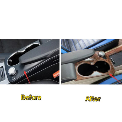 Wood Grain Water Cup Holder Panel Cover for Mercedes-Benz GLK (2013–2015)
