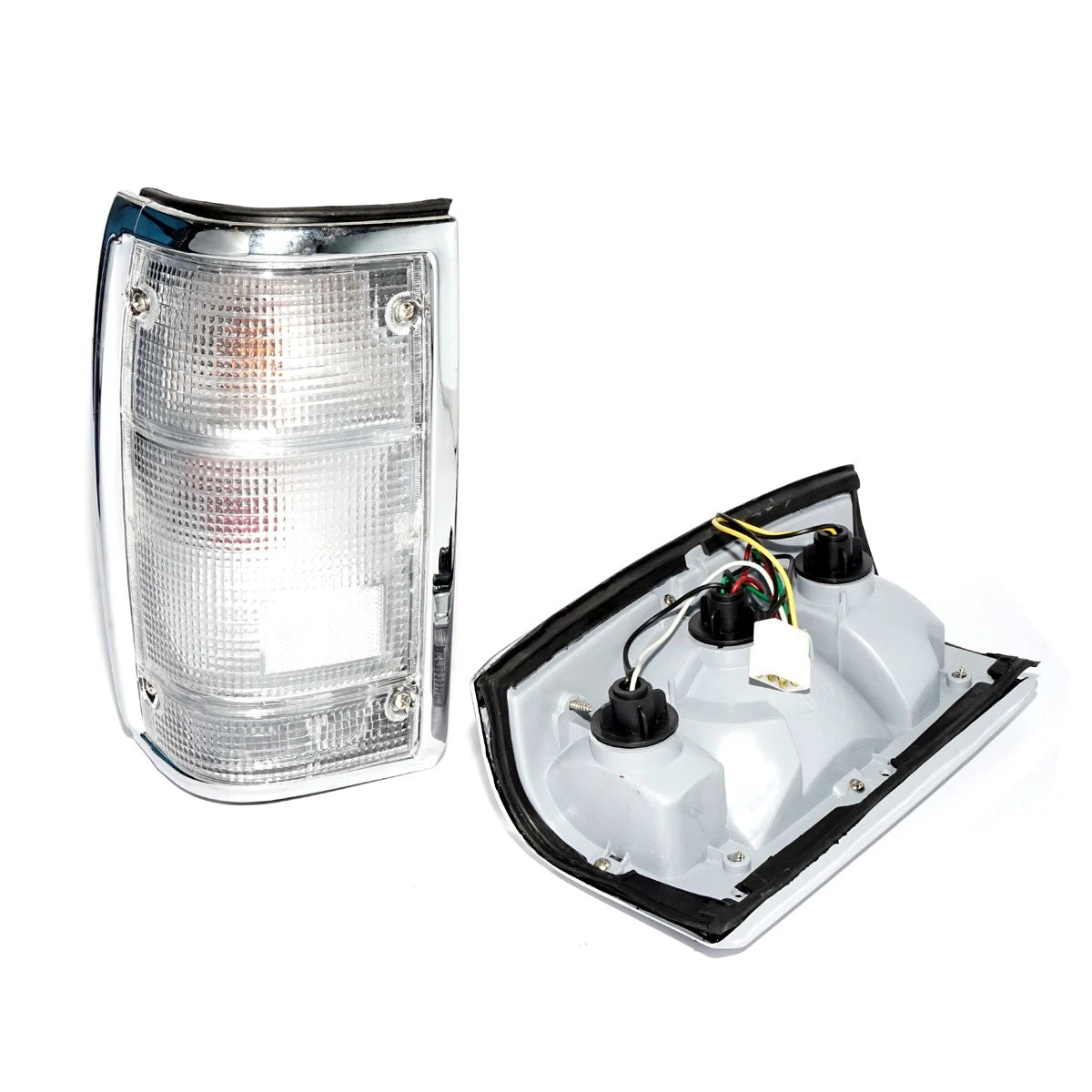 Set of 2 Chrome Rear Tail Lights for Mazda B Series Bravo (1986–1997)