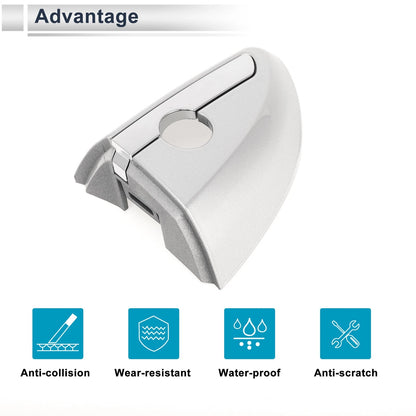 Front Left Door Handle Lock Cylinder Cover for Toyota Corolla (2014–2018) Silver Tone