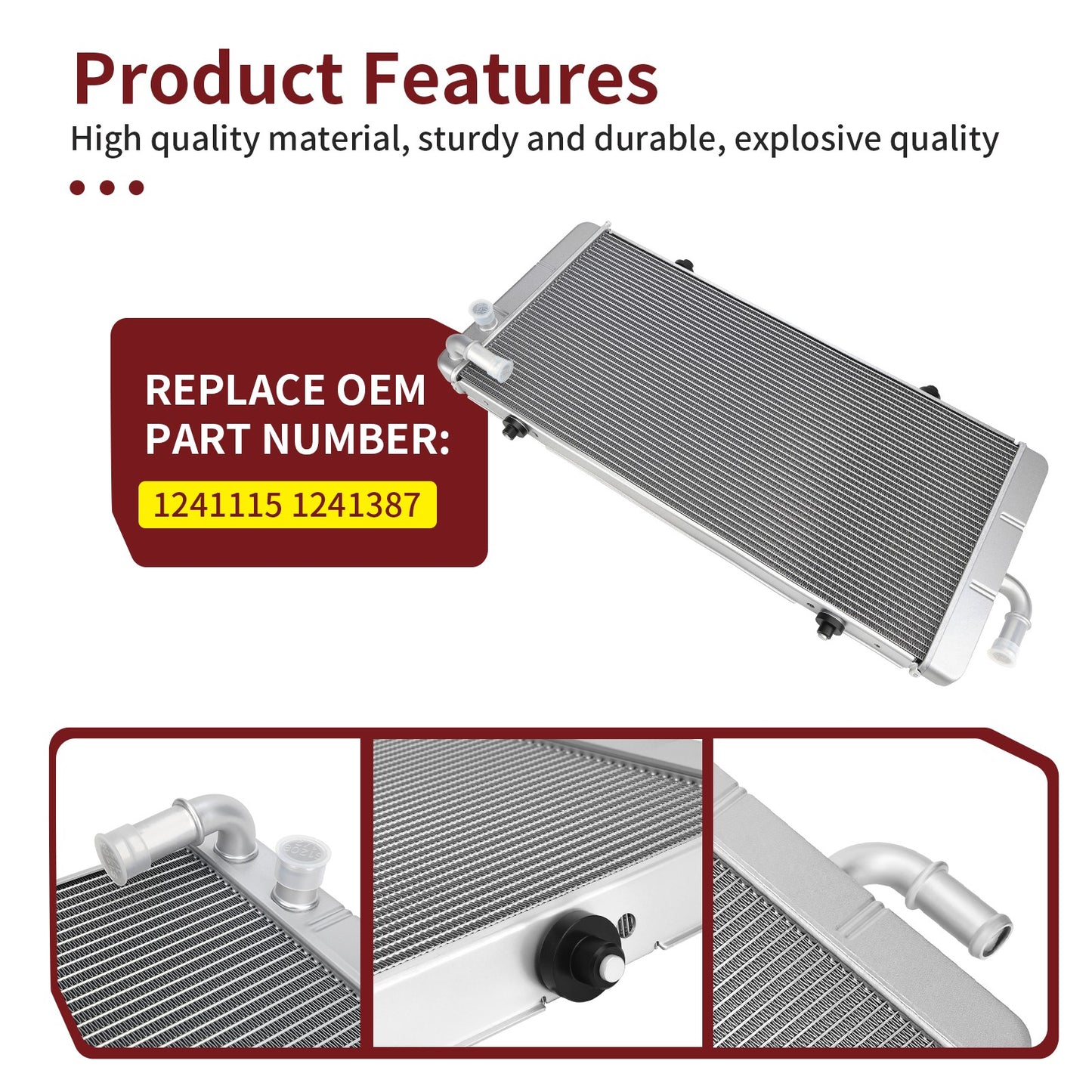 Aluminum Radiator for Polaris RZR XP / RZR XP 4 Turbo (2017–2021)