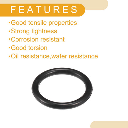 50pcs NBR Rubber O Ring Seal Gasket for Cars Trucks (Universal) 10mm ID x 1.5mm CS