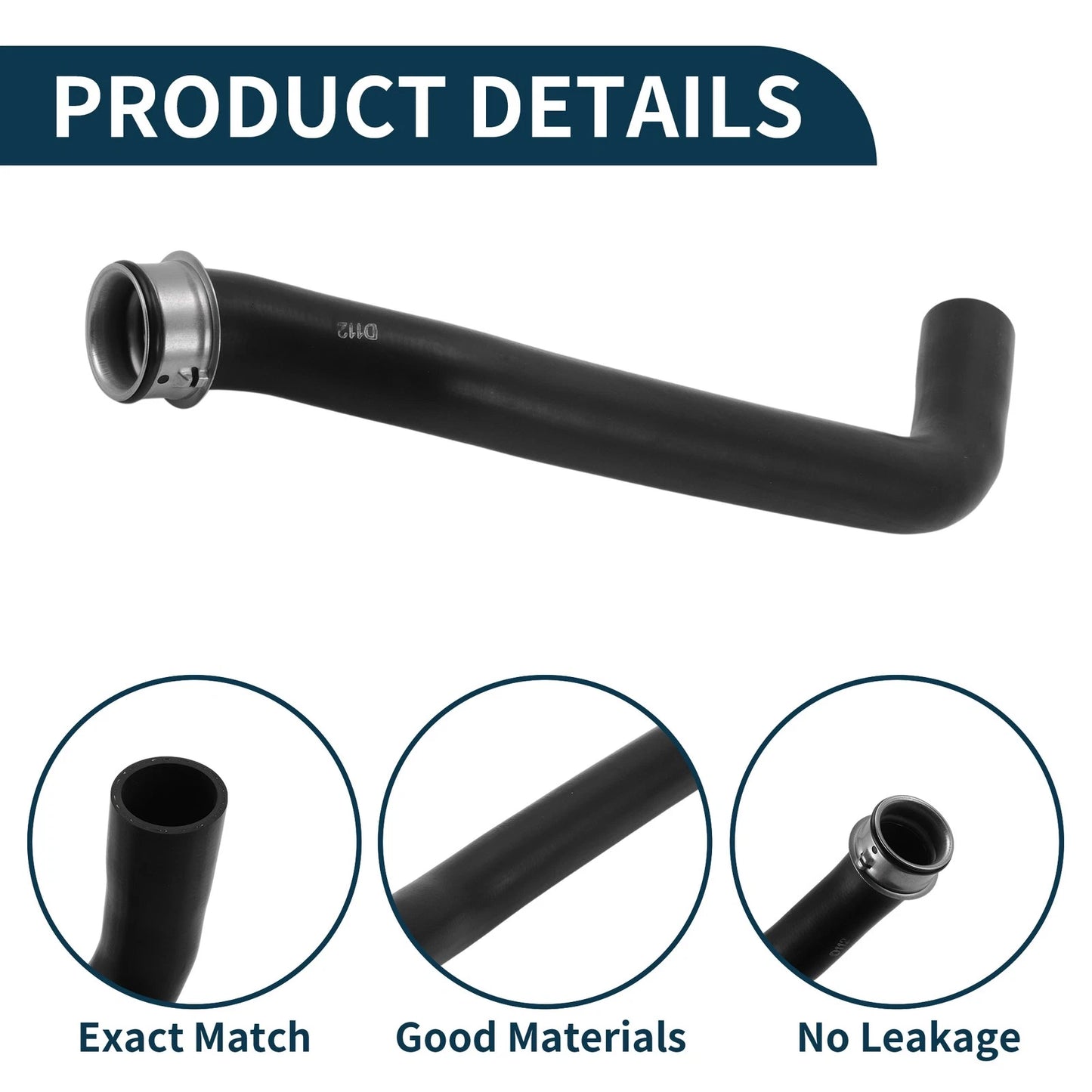 Radiator Hose for Porsche Panamera (2013–2016) No. 97010650160 Rubber