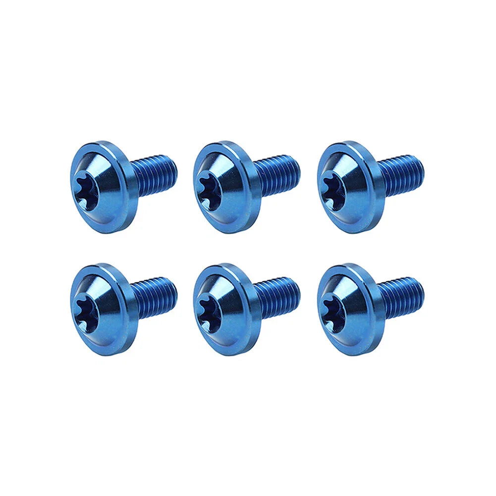 6 x Blue Titanium M6x30mm Torx Head Bolts for Bike Motorcycle