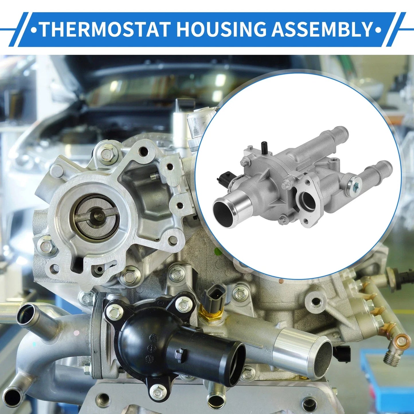 Thermostat Housing Assembly for Chevy Cruze 2011-2016 1.8L
