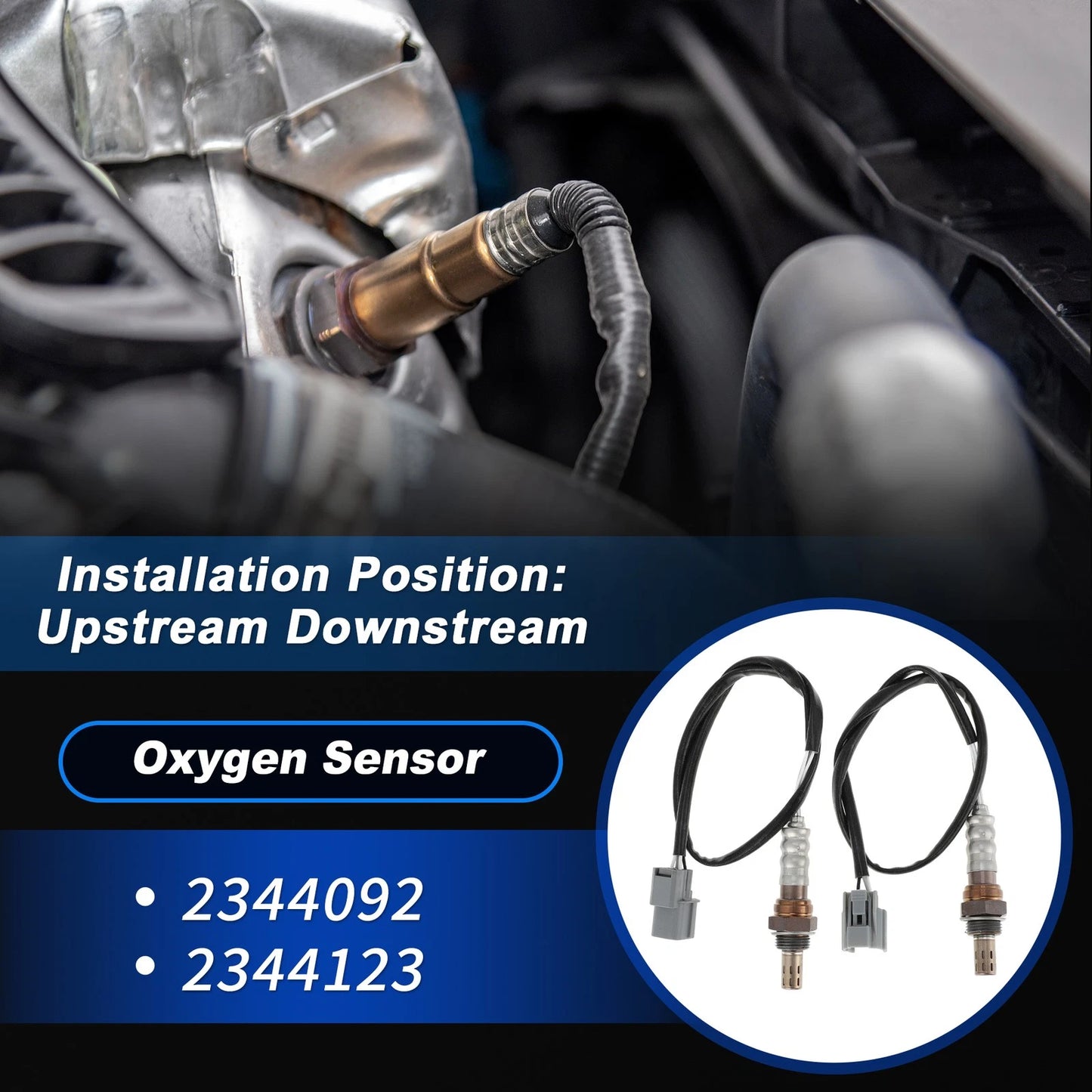 Set of 2 Upstream & Downstream Oxygen Sensors for Honda Civic (2001–2005)