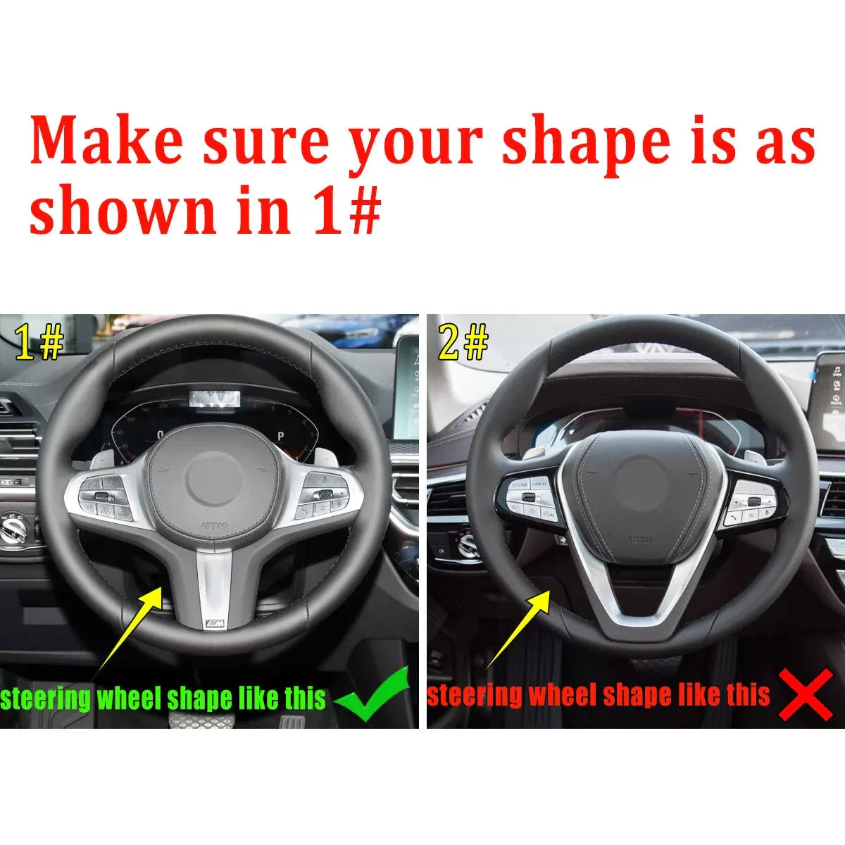 Steering Wheel Sequins Frame Cover Trim for BMW X5 G05 (2019–2021)