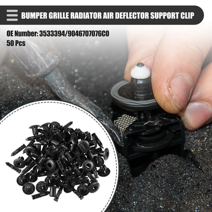 50 Pcs Bumper Grille Radiator Air Deflector Support Clip for Volvo