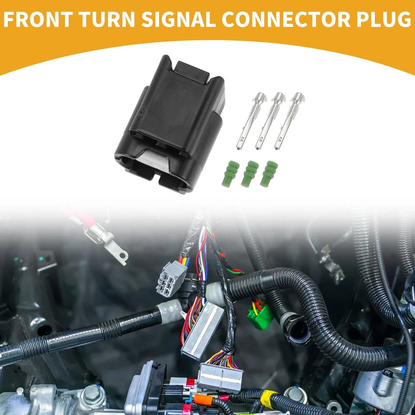 3 Pin Front Turn Signal Connector Plug for Honda Accord (2013-2015)