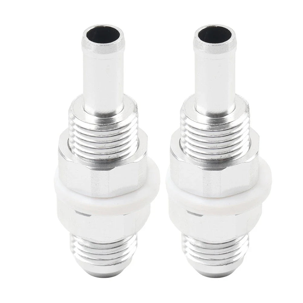 6AN Male Flare Bulkhead to 5/16" Hose Barb Fuel Tank Fittings
