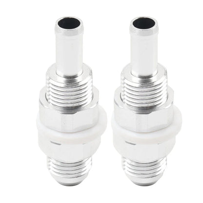 6AN Male Flare Bulkhead to 5/16" Hose Barb Fuel Tank Fittings