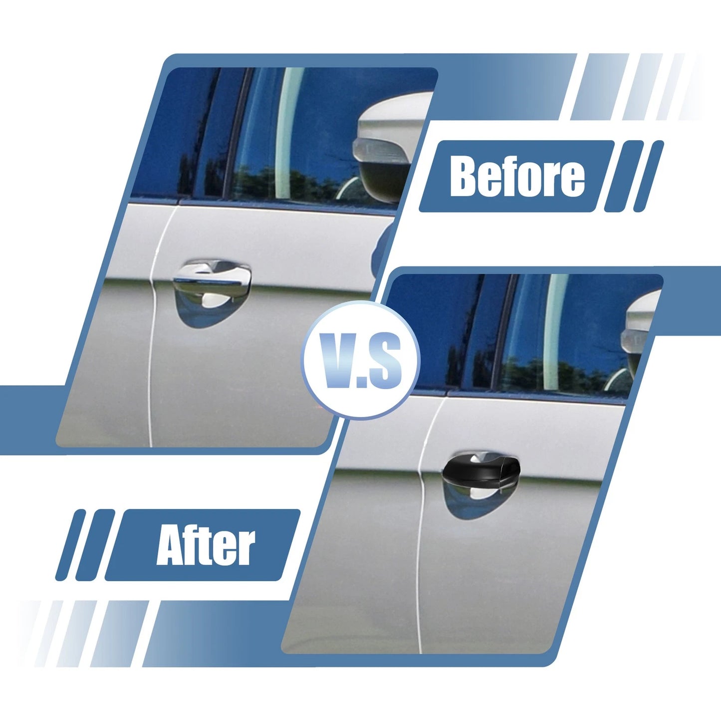 Set of 4 ABS Exterior Side Door Handle Cover Trim for Ford Fusion (2013–2020)