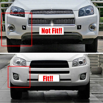 Pair Front Bumper Tow Hook Hole Eye Cover Cap for Toyota RAV4 (2009–2012)