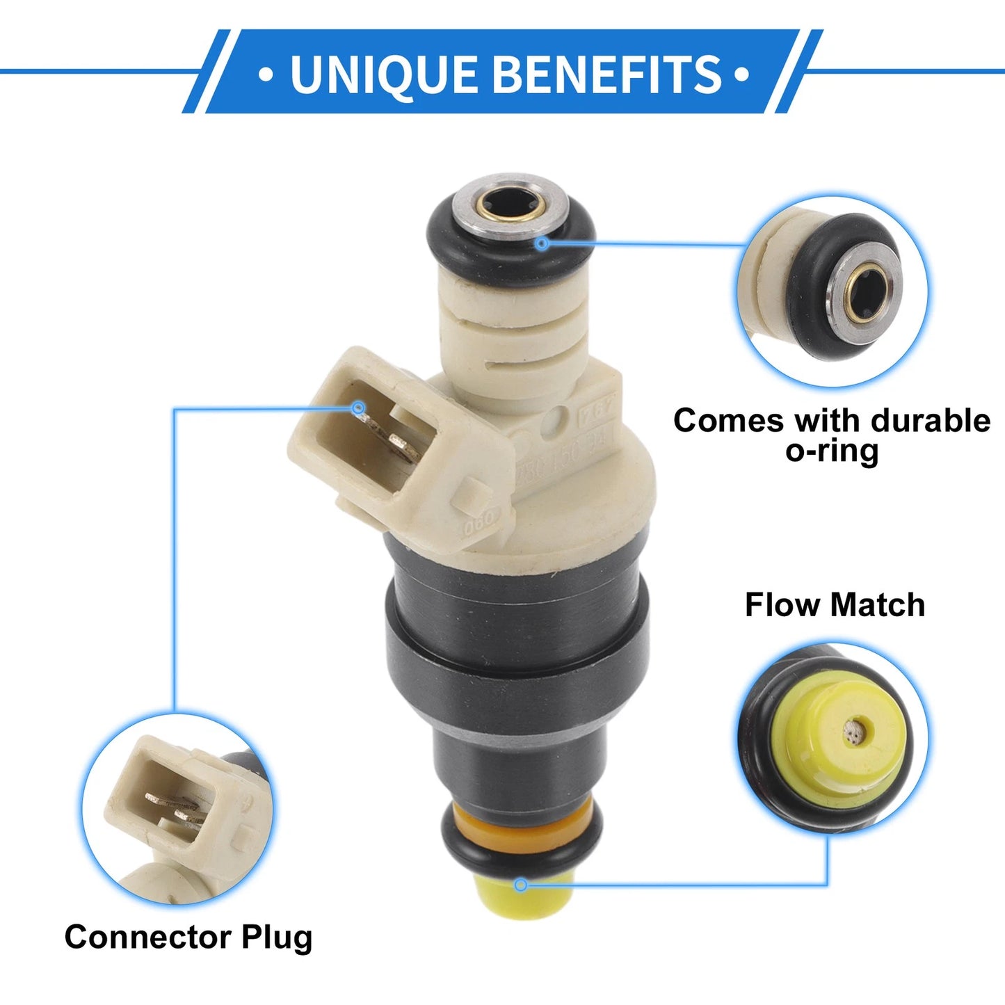 1 Pc Fuel Injector No.0280150941 for Ford F150 F350 Lincoln Continental