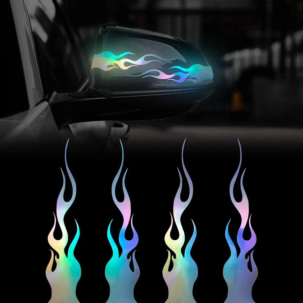 1set Vinyl Flame Reflective Stickers for Car Racing Laptop Skateboard