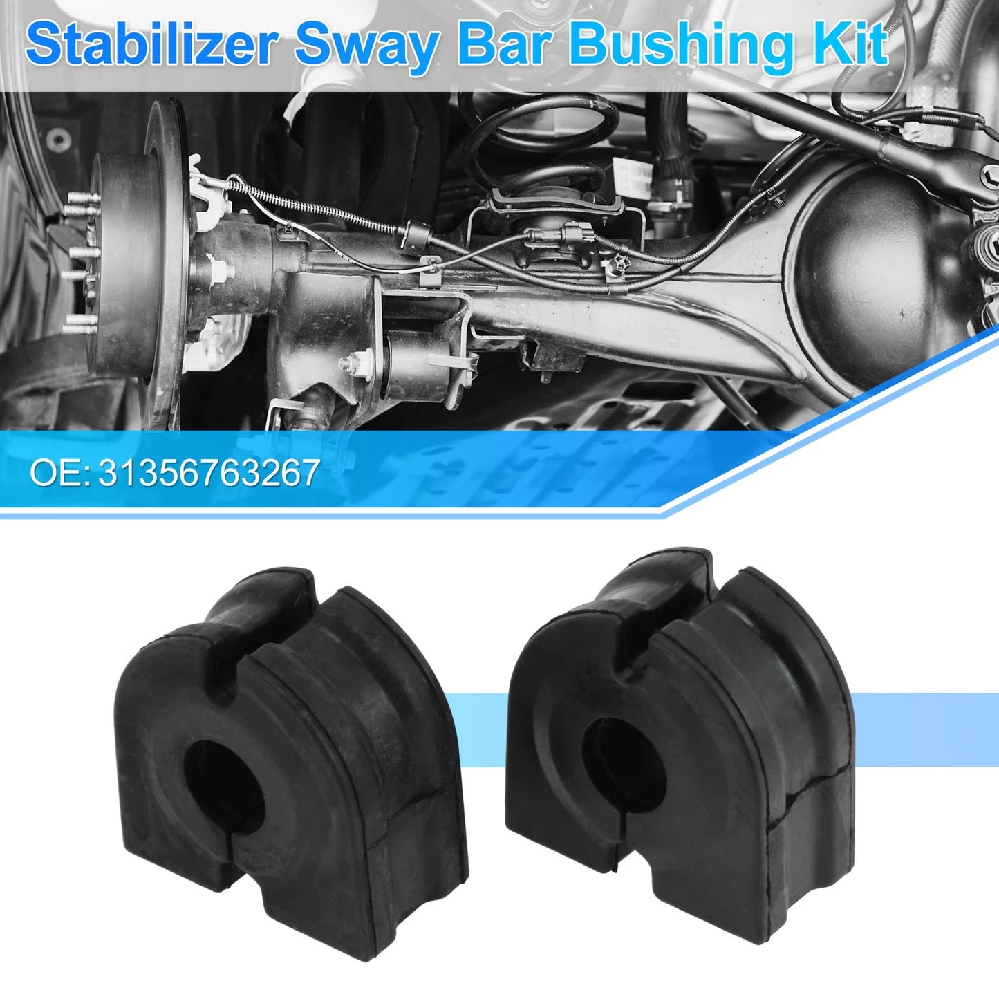 Stabilizer Sway Bar Bushing Kit for BMW 525i (2004–2007) No.31356763267