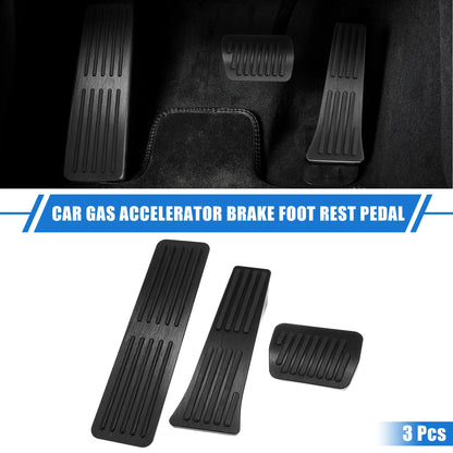 3 Pcs Gas Brake Foot Rest Pedal for Ford Explorer (2020–2023) Black