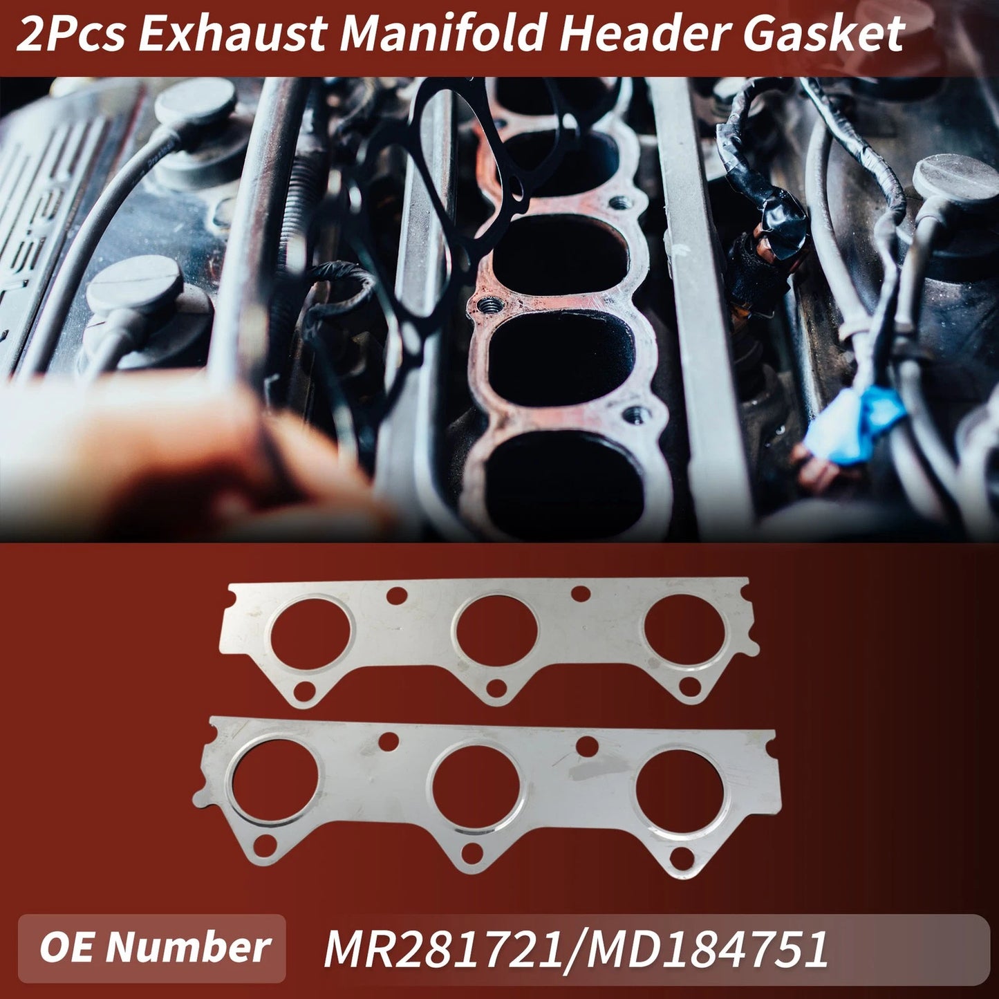 Exhaust Manifold Header Gasket for Mitsubishi Challenger (1998–2024) MR281721