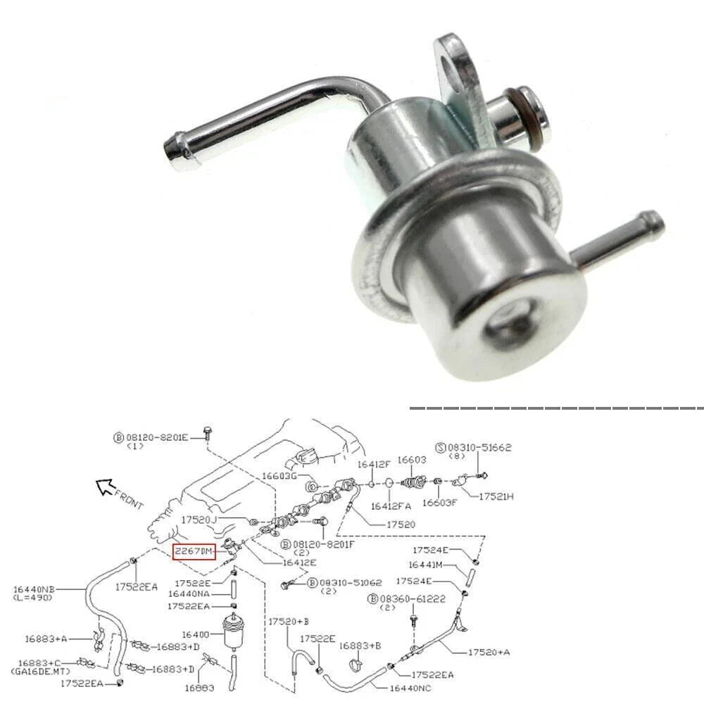 Fuel Pressure Regulator 3.5BAR for Nissan 200SX Sentra (1995-1998)