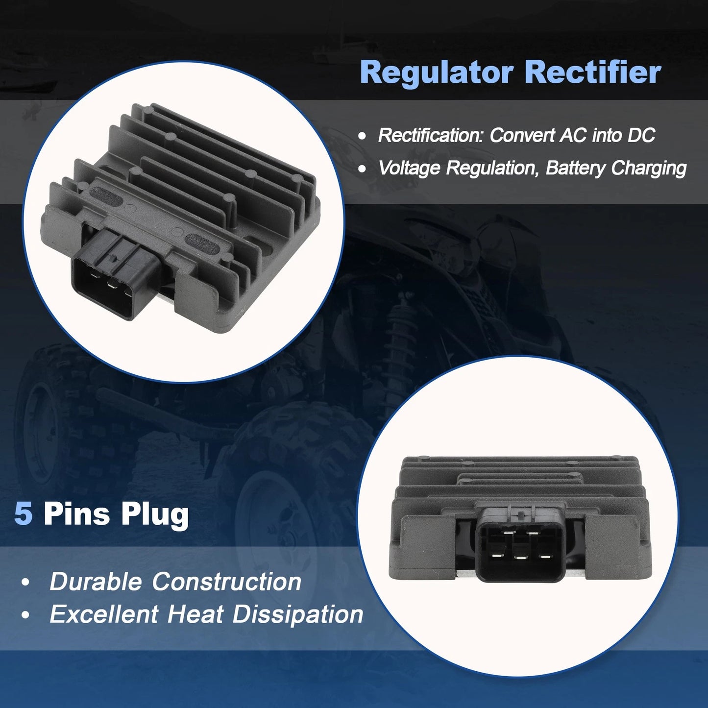 Voltage Regulator Rectifier for Honda Rancher 400 (2004–2007)