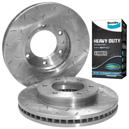 Front Slotted Dimpled Disc Rotors for Ford Ranger (2011-2019)