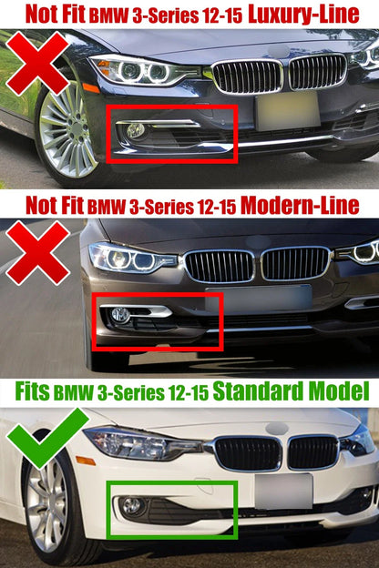 Front Bumper Side Fog Light Grill Trims for BMW 3-Series (2012–2015)