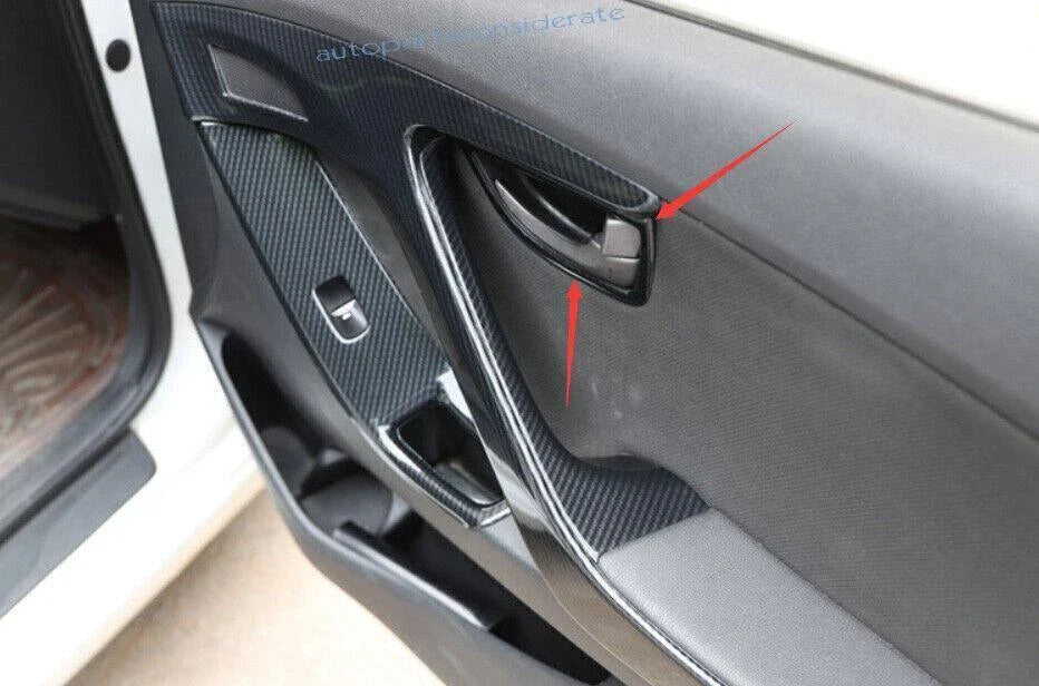 ABS Carbon Fiber Inner Door Handle Lock Frame for Hyundai Elantra (2011–2016)