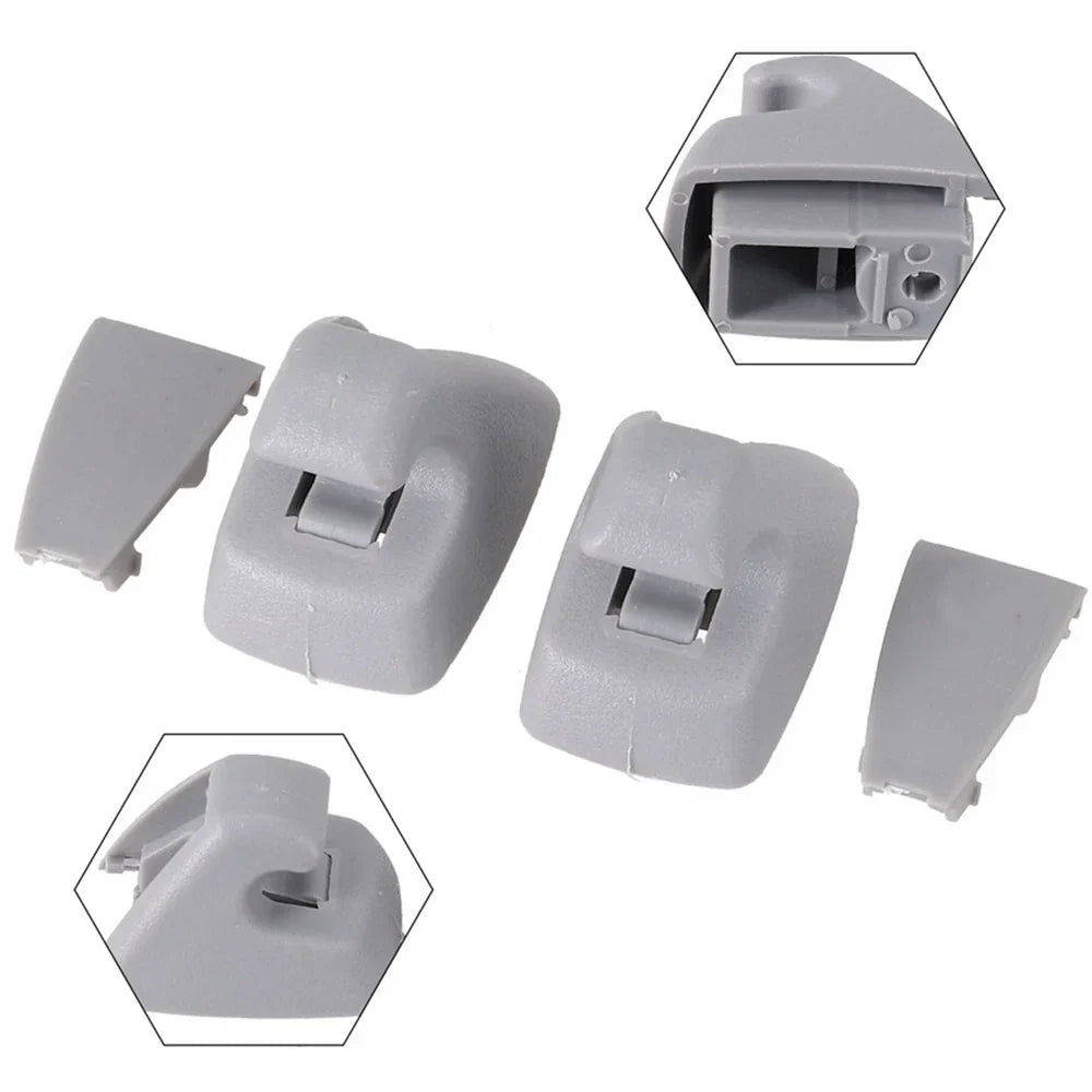 Gray Sun Visor Hook Clips for Chevrolet Cruze, Spark, Buick Verano (2011-2016)