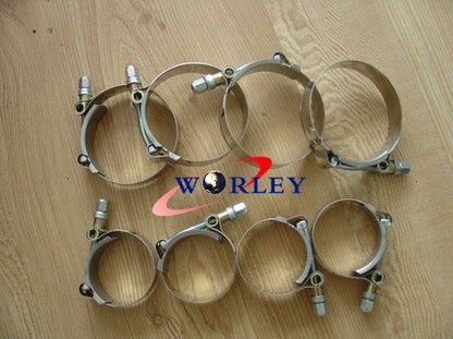 8PCS 2" Turbo Pipe Hose Coupler T-Bolt Clamps for Universal