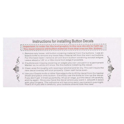 Heater AC Climate Control Button Repair Decal Stickers for Ford Escape Fusion