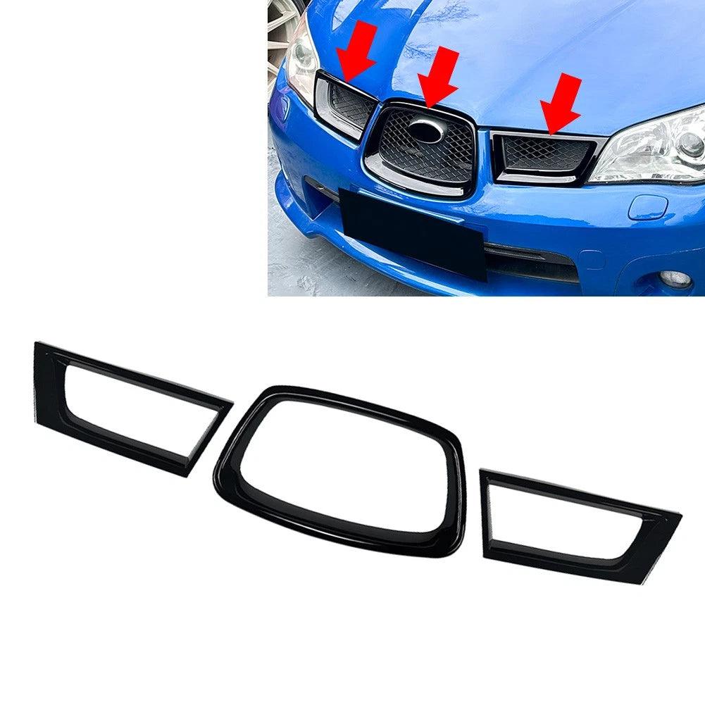 Front Bumper Upper Grill Grille Mesh Cover for Subaru Impreza WRX STI (2006–2007)