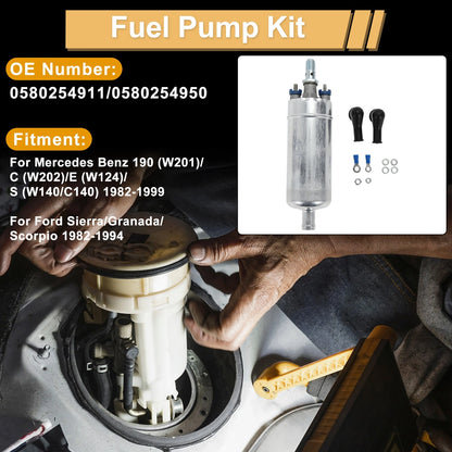 Fuel Pump for Mercedes-Benz 190 (W201)/C (W202) Set Replaces 0580254911