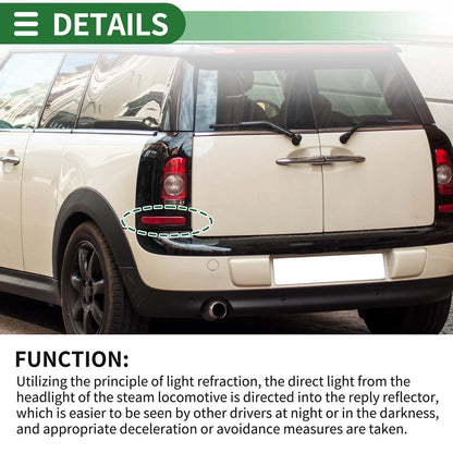 Bumper Reflector No. 51137240231 for BMW Mini Cooper Clubman R55 (2008–2014) Rear Left